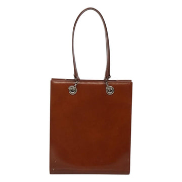 CARTIER Shoulder Bag Patent leather Brown Auth bs24220 - 0