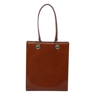CARTIER Shoulder Bag Patent leather Brown Auth bs24220 - 0