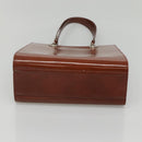 CARTIER Shoulder Bag Patent leather Brown Auth bs24220-5