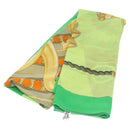 HERMES Large Format Scarf Silk Green Auth bs24222-1