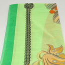 HERMES Large Format Scarf Silk Green Auth bs24222-2