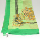 HERMES Large Format Scarf Silk Green Auth bs24222-3