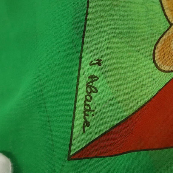 HERMES Large Format Scarf Silk Green Auth bs24222