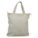 CHANEL COCO Mark Tote Bag Leather White CC Auth bs24229-1