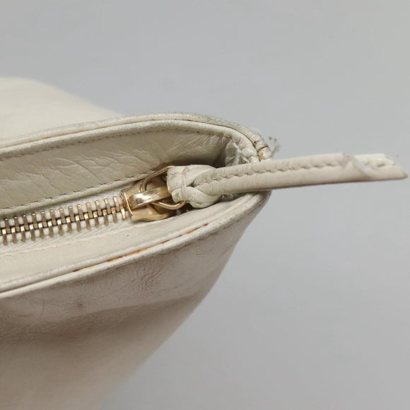 CHANEL COCO Mark Tote Bag Leather White CC Auth bs24229