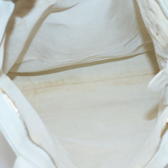 CHANEL COCO Mark Tote Bag Leather White CC Auth bs24229