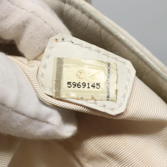 CHANEL COCO Mark Tote Bag Leather White CC Auth bs24229