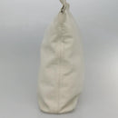 CHANEL COCO Mark Tote Bag Leather White CC Auth bs24229-3