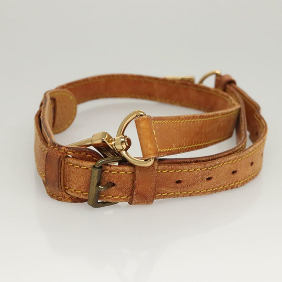 LOUIS VUITTON Adjustable Shoulder Strap Leather 33.9""-41.3"" Beige Auth bs24231