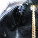 CHANEL Mini Matelasse Chain Pouch cotton Navy Gold CC Auth bs24235-18