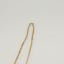 CHANEL Mini Matelasse Chain Pouch cotton Navy Gold CC Auth bs24235-8