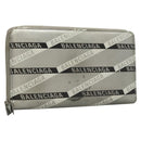 BALENCIAGA Wallet Leather Silver 551935 Auth bs24240-1