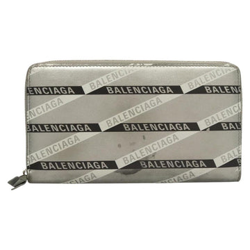 BALENCIAGA Wallet Leather Silver 551935 Auth bs24240 - 0