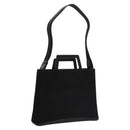 Salvatore Ferragamo Shoulder Bag Suede Black Silver Auth bs24241-1