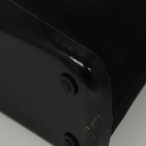 Salvatore Ferragamo Shoulder Bag Suede Black Silver Auth bs24241