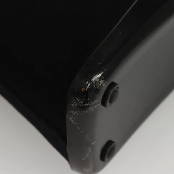 Salvatore Ferragamo Shoulder Bag Suede Black Silver Auth bs24241