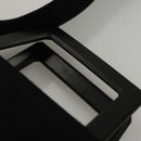 Salvatore Ferragamo Shoulder Bag Suede Black Silver Auth bs24241-14