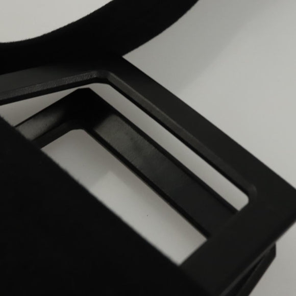 Salvatore Ferragamo Shoulder Bag Suede Black Silver Auth bs24241