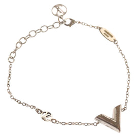 LOUIS VUITTON Essential V Bracelet metal Silver M63198 LV Auth bs24242