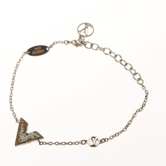 LOUIS VUITTON Essential V Bracelet metal Silver M63198 LV Auth bs24242