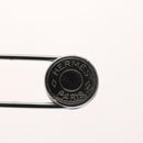HERMES Serie Pin Brooch metal Silver Auth bs24245-2