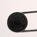 HERMES Serie Pin Brooch metal Silver Auth bs24245-6
