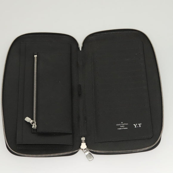 LOUIS VUITTON Taiga Organizer Atoll Travel Case Ardoise M30652 LV Auth bs24260