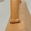 CHANEL Matelasse Hand Bag Calf Skin Beige CC Auth bs24263-8