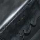 CHANEL Vanity Pouch Patent leather 2way Black Gold CC Auth bs24264-10