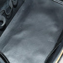 CHANEL Vanity Pouch Patent leather 2way Black Gold CC Auth bs24264-11