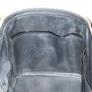 CHANEL Vanity Pouch Patent leather 2way Black Gold CC Auth bs24264-19