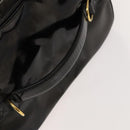 CHANEL Vanity Pouch Patent leather 2way Black Gold CC Auth bs24264-7