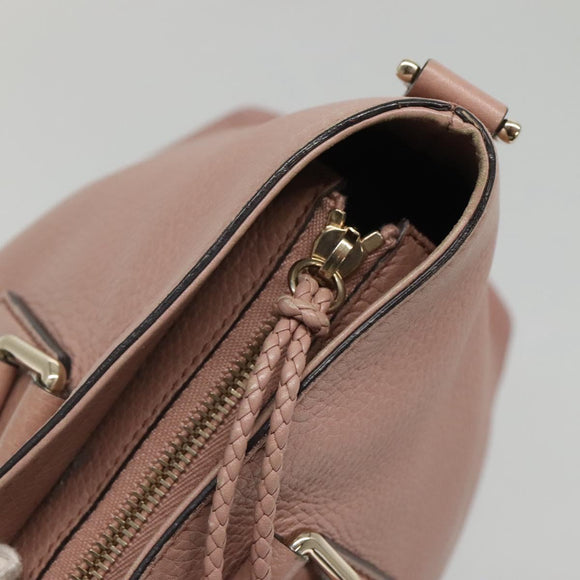 GUCCI Hand Bag Leather Outlet 2way Pink Gold 365346 Auth bs24266