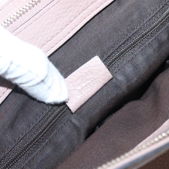 GUCCI Hand Bag Leather Outlet 2way Pink Gold 365346 Auth bs24266