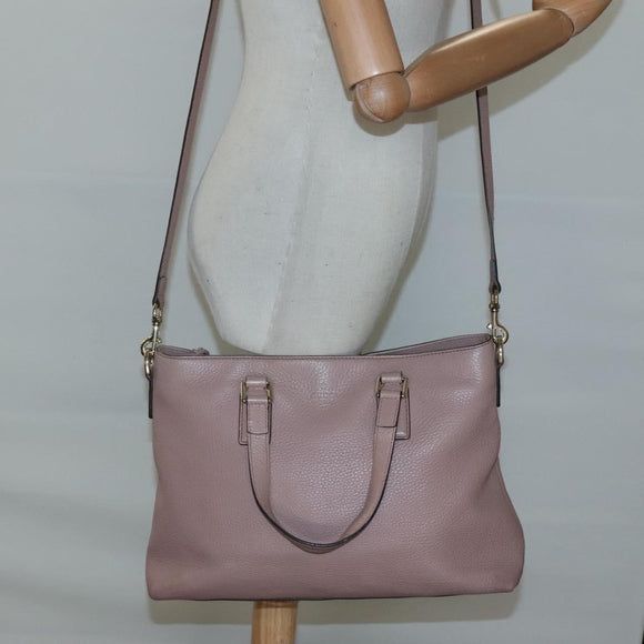 GUCCI Hand Bag Leather Outlet 2way Pink Gold 365346 Auth bs24266