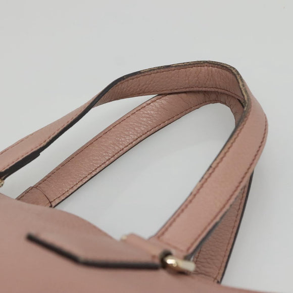 GUCCI Hand Bag Leather Outlet 2way Pink Gold 365346 Auth bs24266