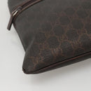 GUCCI GG Supreme Shoulder Bag PVC Outlet Brown Silver 264217 Auth bs24270-14