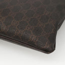 GUCCI GG Supreme Shoulder Bag PVC Outlet Brown Silver 264217 Auth bs24270-15