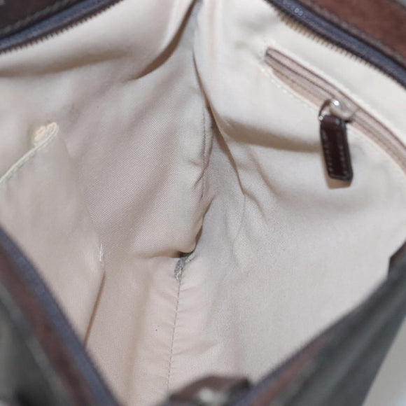 GUCCI GG Supreme Shoulder Bag PVC Outlet Brown Silver 264217 Auth bs24270