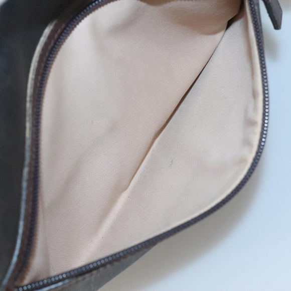 GUCCI GG Supreme Shoulder Bag PVC Outlet Brown Silver 264217 Auth bs24270