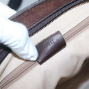 GUCCI GG Supreme Shoulder Bag PVC Outlet Brown Silver 264217 Auth bs24270-12