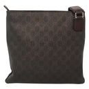 GUCCI GG Supreme Shoulder Bag PVC Outlet Brown Silver 264217 Auth bs24270-2