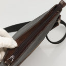 GUCCI GG Supreme Shoulder Bag PVC Outlet Brown Silver 264217 Auth bs24270-6