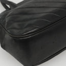 CHANEL V stitch Hand Bag Lamb Skin Black CC Auth bs24282-14