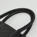 CHANEL V stitch Hand Bag Lamb Skin Black CC Auth bs24282-8