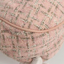 CHANEL Chain Hand Bag tweed Pink Silver CC Auth bs24284V-15