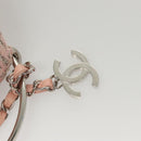 CHANEL Chain Hand Bag tweed Pink Silver CC Auth bs24284V-10