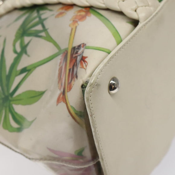 Salvatore Ferragamo Shoulder Bag Vinyl White Auth bs24291