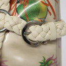 Salvatore Ferragamo Shoulder Bag Vinyl White Auth bs24291-18