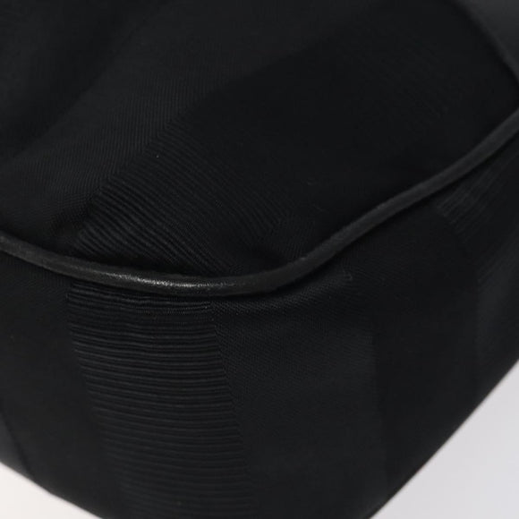 Salvatore Ferragamo Shoulder Bag Canvas Leather Black Auth bs24292